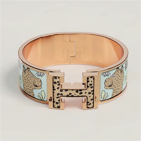 hermes bracelet leopard|hermes leather bracelets.